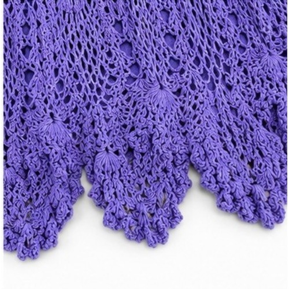 Brownstone Studio New York Purple Crochet Maxi Skirt Boho Festival Cottagcore XL - Picture 5 of 7